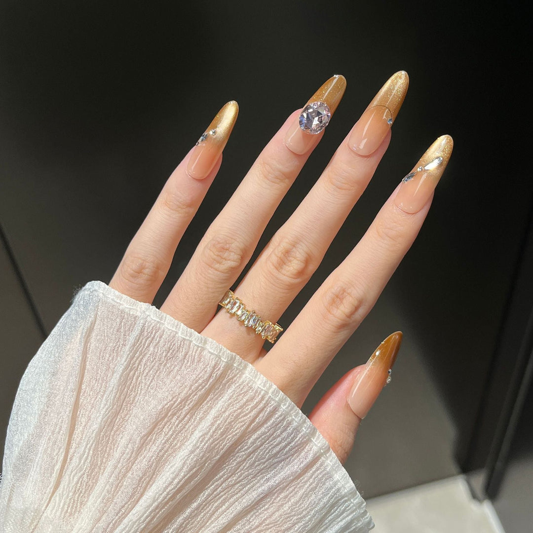 Glamorous Long Stiletto Press-On Nail Extensions Kalsten