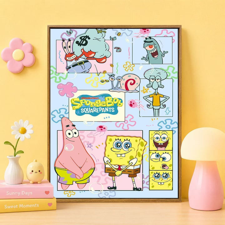 Cartoon Character Themed Wall Art Print Kalsten