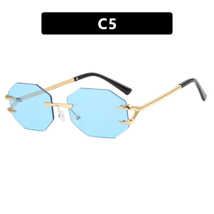 Women's geometric sunglasses with modern metal frame Kalsten