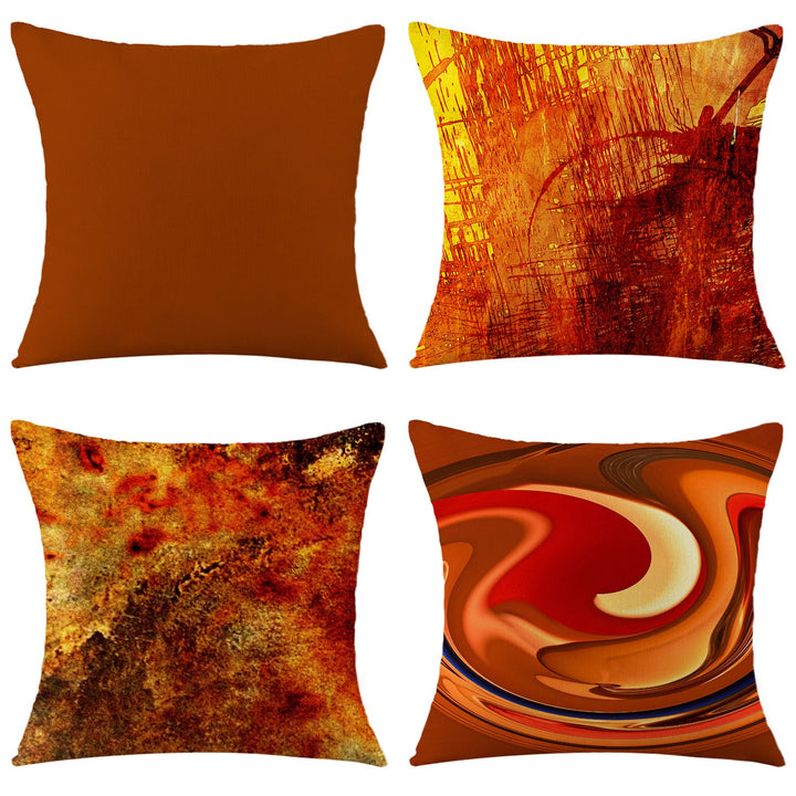 Women's cushion cover with textured fabric and warm earth tones Kalsten