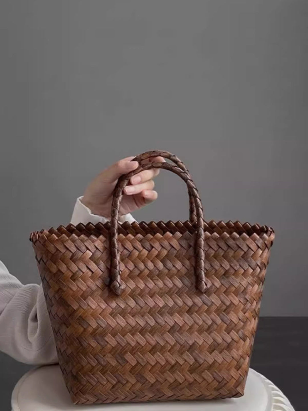 Handbag Made of Woven Bast Kalsten