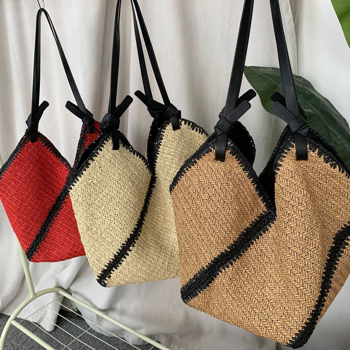 Generous shopping bag with handcrafted wave pattern Kalsten
