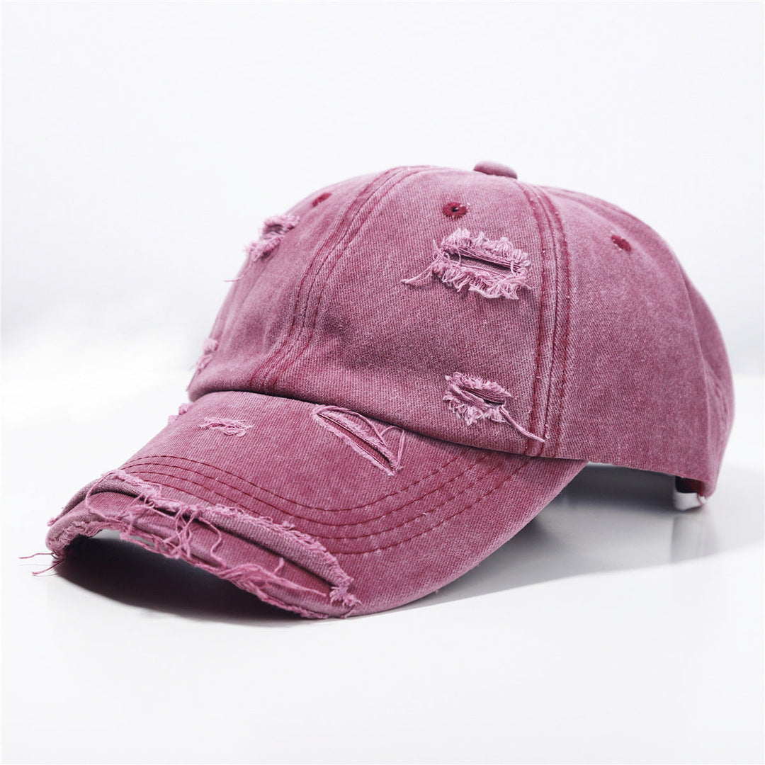 Women's washed baseball cap with destroyed look Kalsten