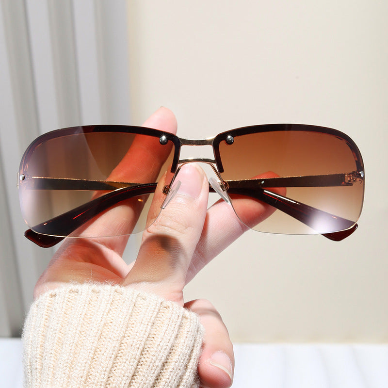 Ladies sunglasses with large, elegant lenses and a modern metal frame Kalsten