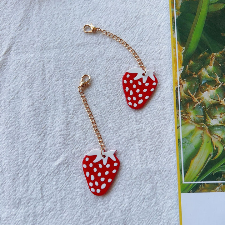 Charming Strawberry Pendant Earrings Kalsten
