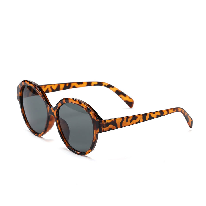 Women's round fashionable sunglasses with striking leopard pattern Kalsten