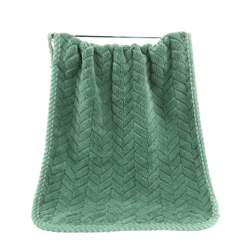 Cozy Terry Bath Blanket with Modern Zigzag Pattern Kalsten