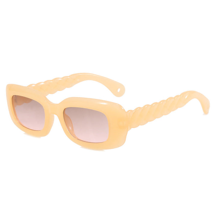 Women's fashionable square sunglasses with unique twisted temple design Kalsten