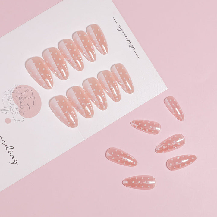 Artistic Polka Dot Stiletto Press-On Nails Kalsten