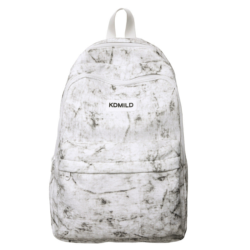 Lightweight Textured Canvas School Backpack Kalsten