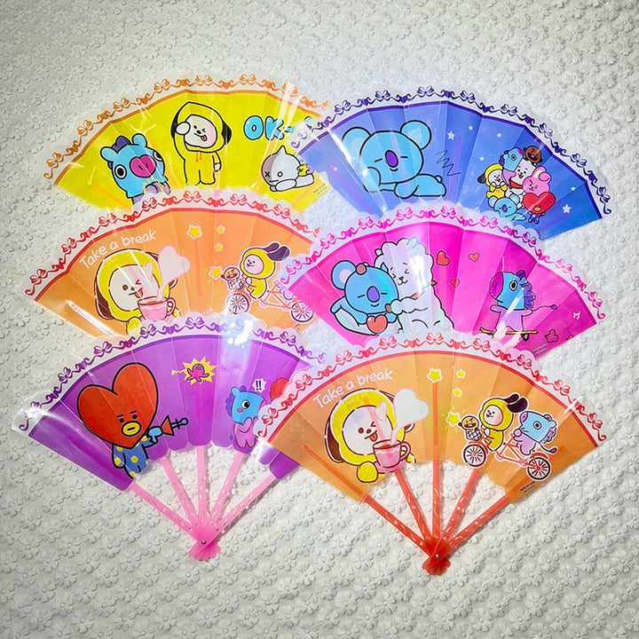 Ladies Colored Hand Fans in Cute Design Kalsten
