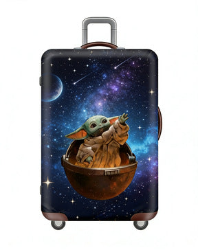 Women's stretchable suitcase cover with rabbit motif, tear-resistant stretch material and openings for handle and wheels Kalsten