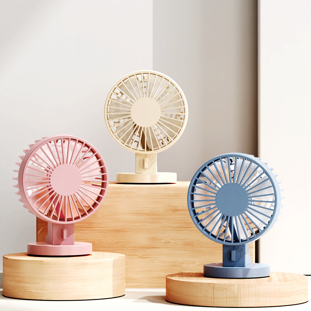 Ladies portable mini table fan with height-adjustable base Kalsten