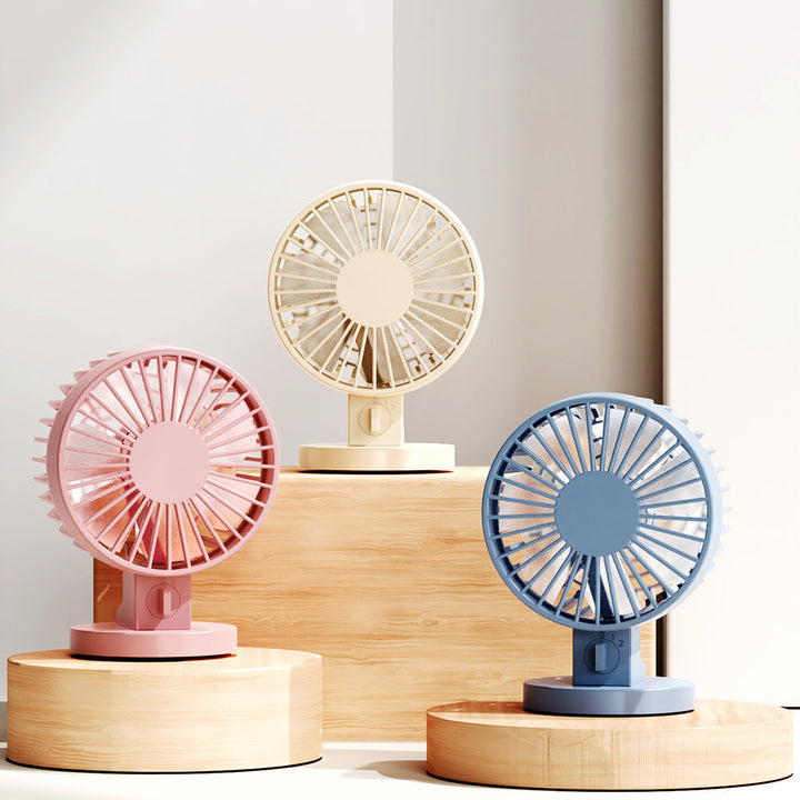 Ladies portable mini table fan with height-adjustable base Kalsten