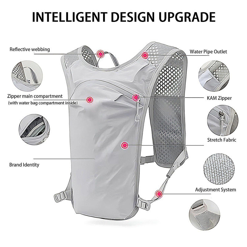 Sporty Hydration Backpack with Breathable Mesh Inserts Kalsten