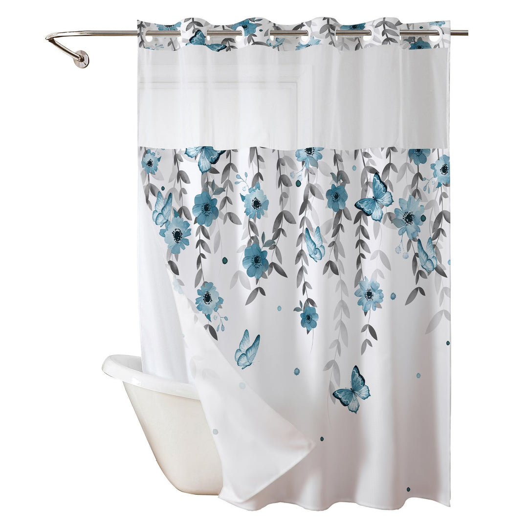 Floral Butterfly Shower Curtain Kalsten