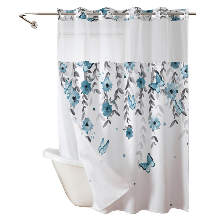Floral Butterfly Shower Curtain Kalsten