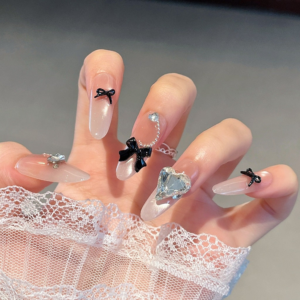 Elegant Nail Art Extensions with Pearl Accents Kalsten