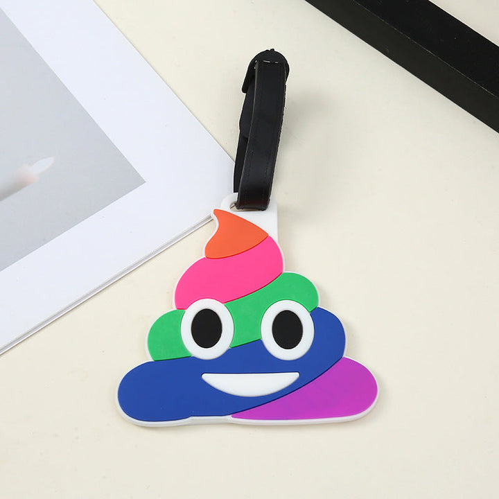 silicone travel luggage tag world map airplane design with adjustable strap Kalsten