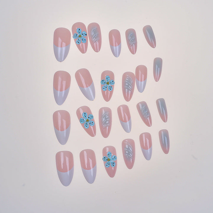 Artistic Floral and Abstract Design Press-On Nail Set Kalsten