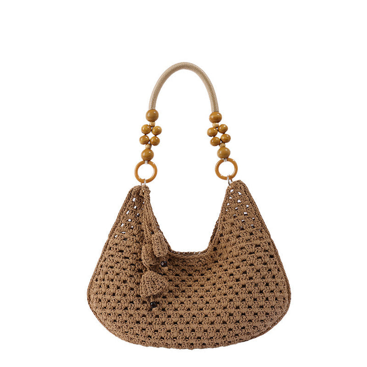 Handmade crochet bag with colorful tassels Kalsten