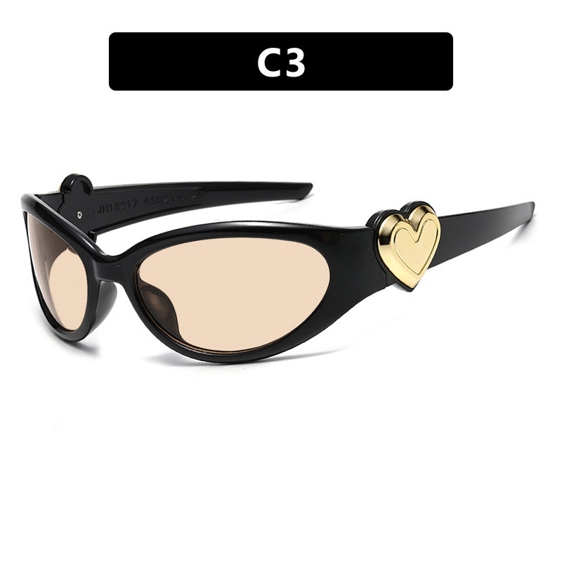 Ladies fashionable sunglasses with heart-shaped detail Kalsten