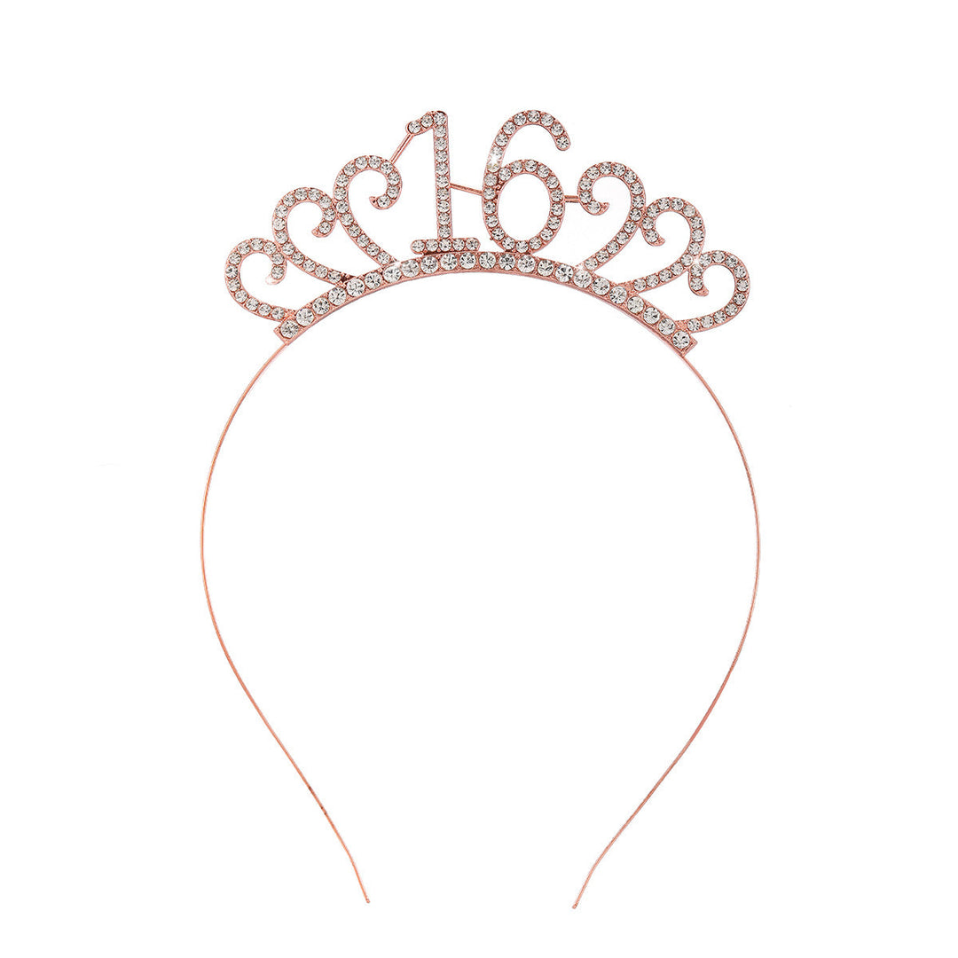 Ladies Crystal Tiara with Custom Designed Number Motif Kalsten