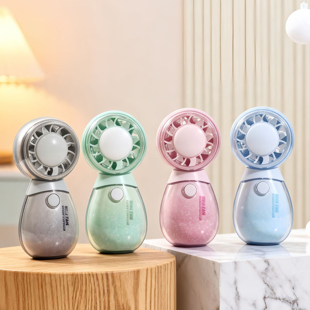 Ladies portable hand fan with misting air function and cute animal design Kalsten