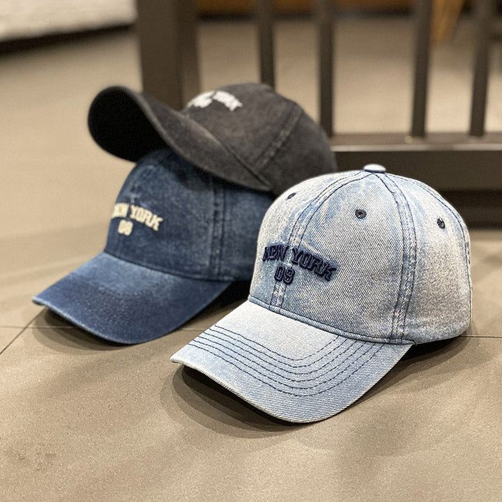 Men's Distressed Denim Style Baseball Cap Kalsten