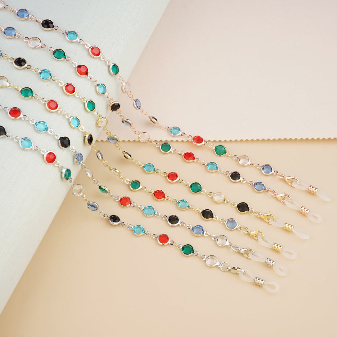 Gemstone-Accented Eyewear Chain Kalsten