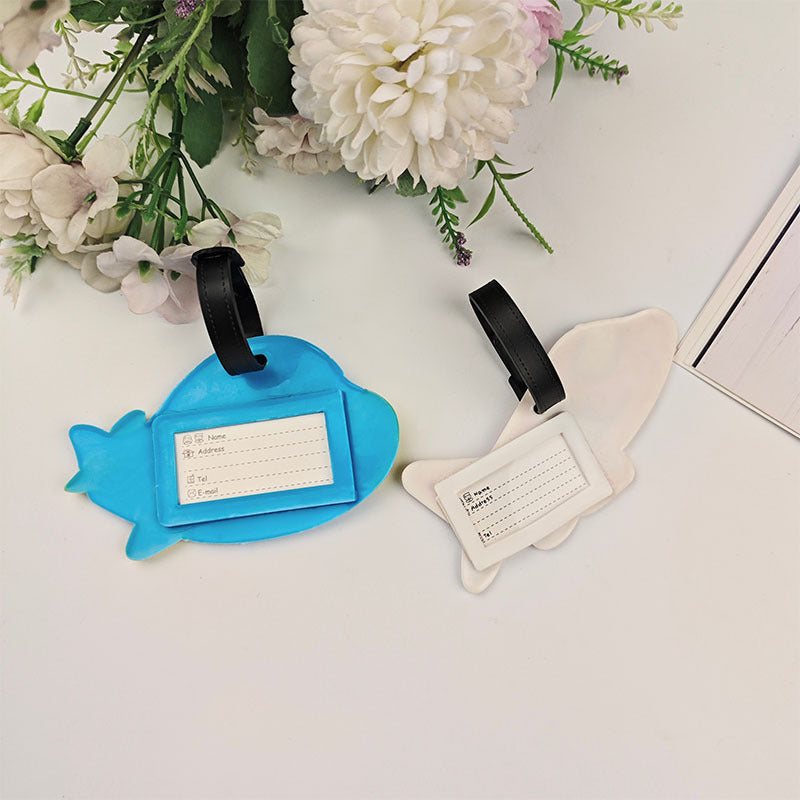 playful silicone airplane luggage tag with adjustable buckle strap Kalsten