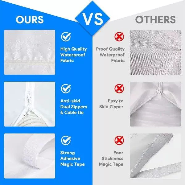 Unisex One Size Reusable Vacuum Packing Bags with Double Zip Airtight Seal and Tape for Repair Kalsten