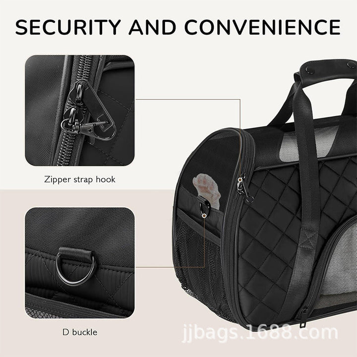 Closed pet transport bag with breathable mesh Kalsten