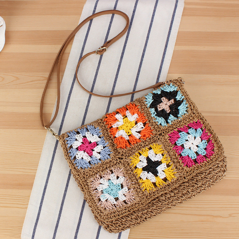 Handmade Shoulder Bag in Modern Patchwork Design Kalsten