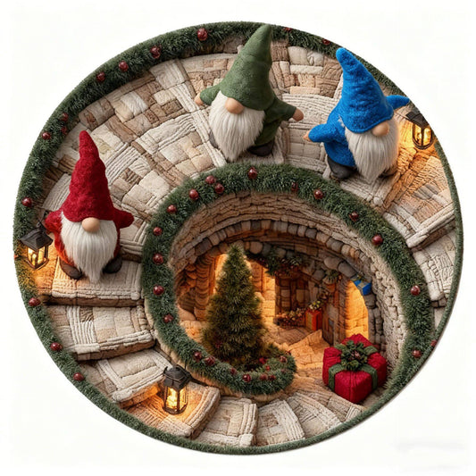 Festive Gnome-Themed Area Mat Acalora