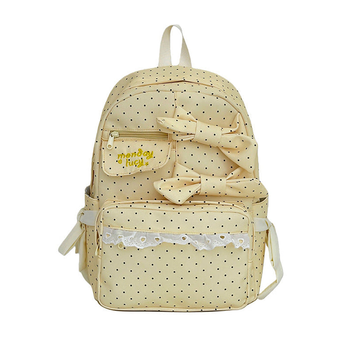 Cute Bow-Embellished School Backpack kalsten