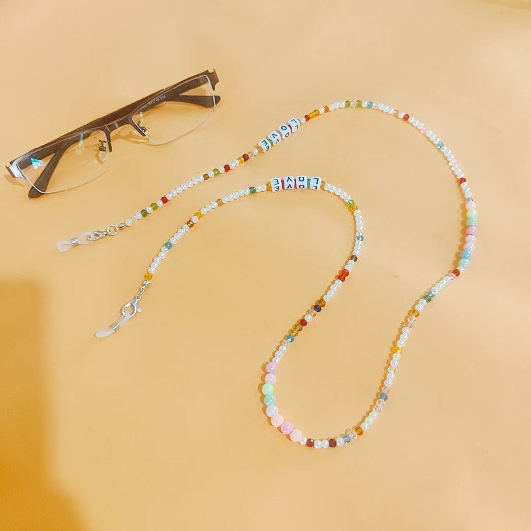 Glasses holder chain with colorful beads Kalsten