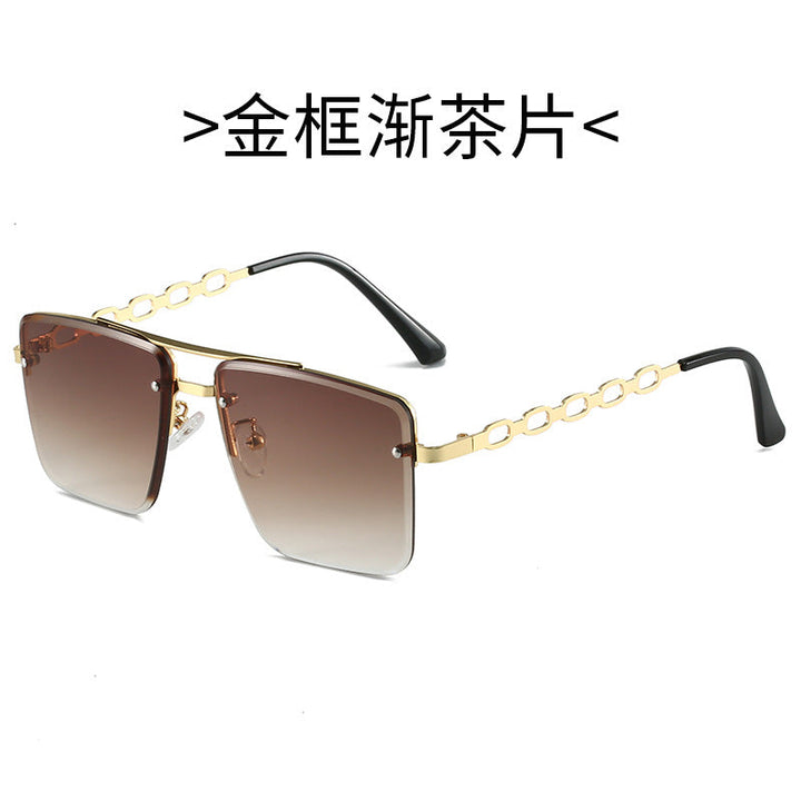 Women's Square Sunglasses with Elegant Chain Structure Kalsten