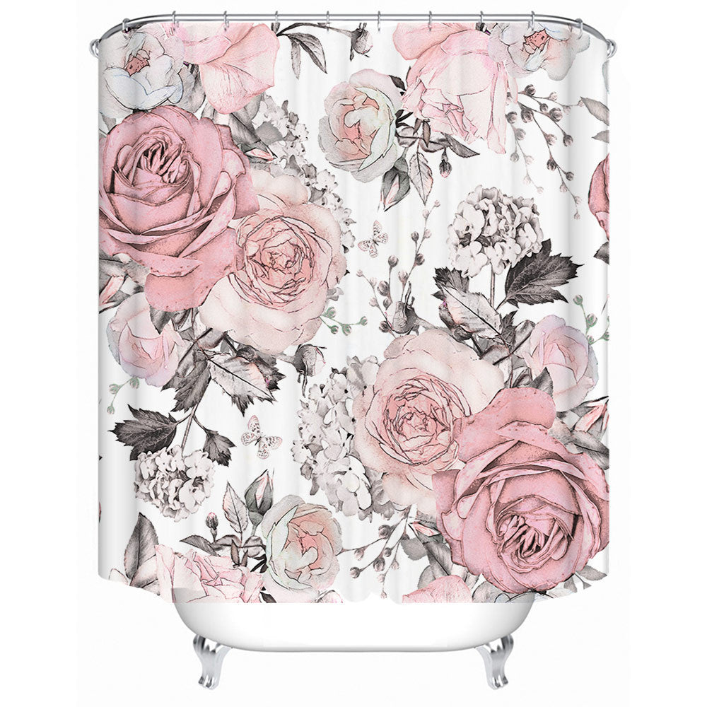 Floral Print Shower Curtain Kalsten