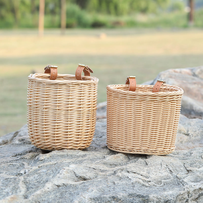 Ladies stylish basket with elegant leather straps Kalsten