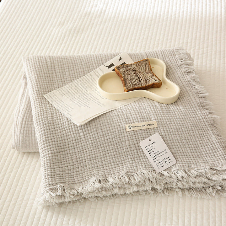Women's cozy waffle textured blanket Kalsten