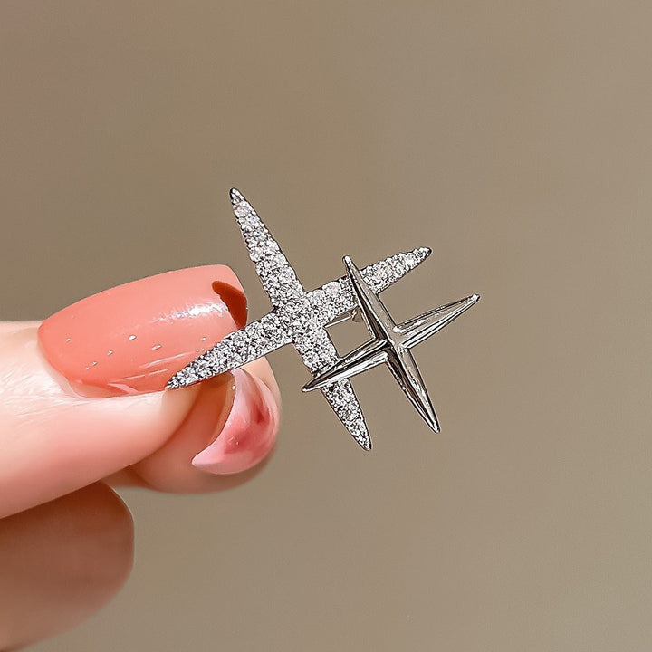 Glamorous brooch with sparkling rhinestones Kalsten