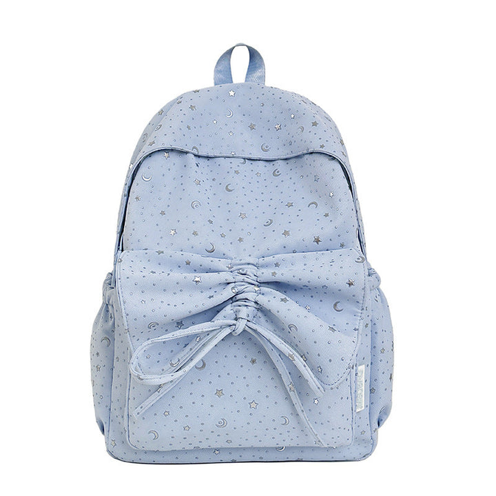 Starry Print Bow-Detail Backpack Kalsten