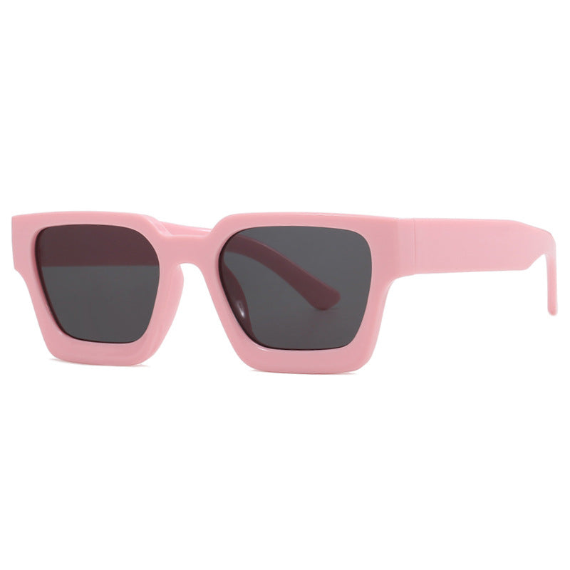 Women's fashionable square reading glasses with transparent frame construction Kalsten