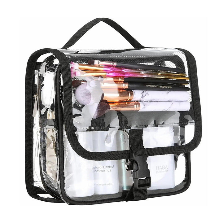 Cosmetic organizer with transparent design and practical hook Kalsten