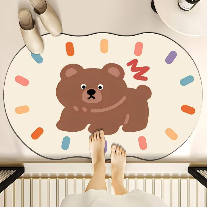 Cute Cartoon Bear Bath Mat Kalsten