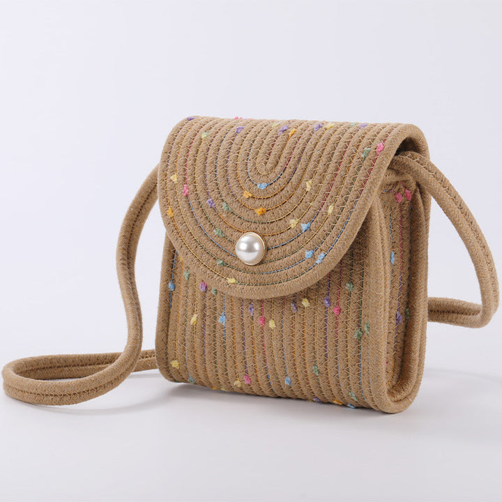 Women's Fashion Shoulder Bag with Decorative Pearl Closure Kalsten