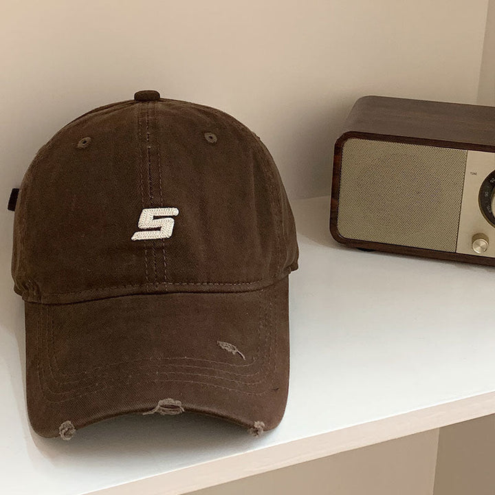 Men's Distressed Cotton Adjustable Baseball Cap Kalsten