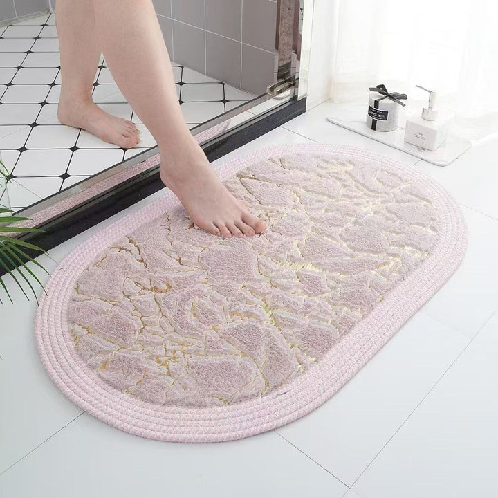 Luxurious Marble Pattern Bath Mat
