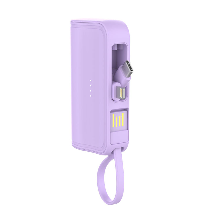 Portable power bank with integrated charging cable and digital capacity display Kalsten